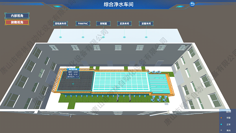數(shù)字孿生綜合凈水車間界面1 數(shù)字孿生綜合凈水車間界面1